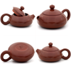 Polished Red/Brown Jianshui Zitao Teapot - Bian Xishi Style - 80ml