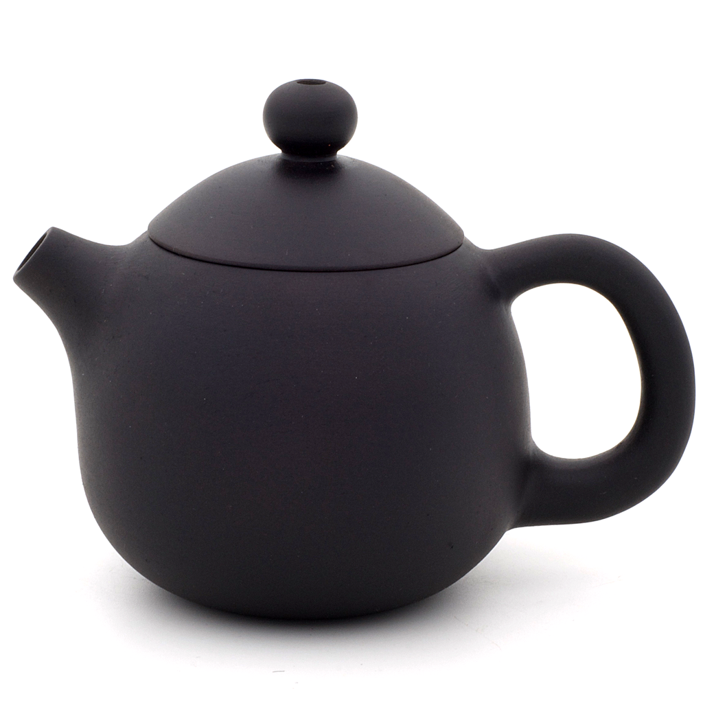 Matte Black Jianshui Zitao Teapot - Long Dan / Dragon's Egg Style - 110ml