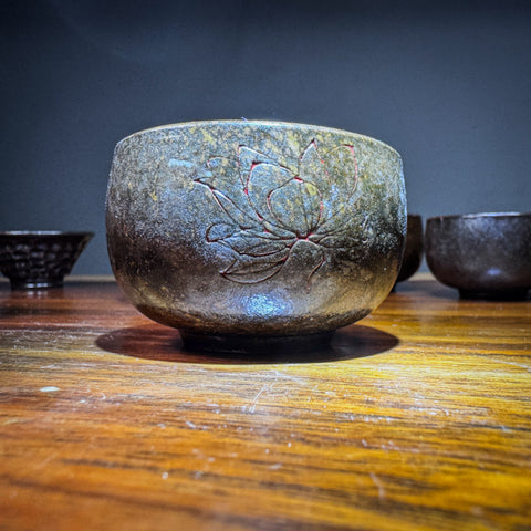 Wood Fired Jianshui Clay Lotus Tea Cup - 65ml