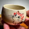 "Whiskers" Cat Hand Painted Huaning Tea Cup - 70ml