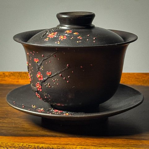 Jianshui Black Cherry Blossom Gaiwan - 140ml