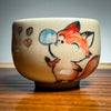 "Bubble Blowing Fox" Hand Painted Huaning Tea Cup - 60ml