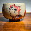 "Whiskers" Cat Hand Painted Huaning Tea Cup - 70ml