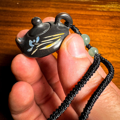 "Tiny Teapot" Jianshui Clay Keychain / Teapet #1