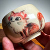 "Whiskers" Cat Hand Painted Huaning Tea Cup - 70ml