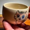 "Bailey" Cat Hand Painted Huaning Tea Cup - 60ml