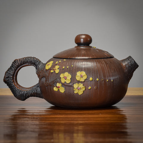 Jianshui Cherry Blossom Teapot - Yellow Bian Xishi Style - 80ml