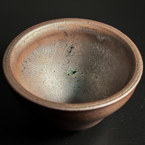 Vintage Wood Fired Jianzhan Teacup #02 60ml "Ghost Glaze"
