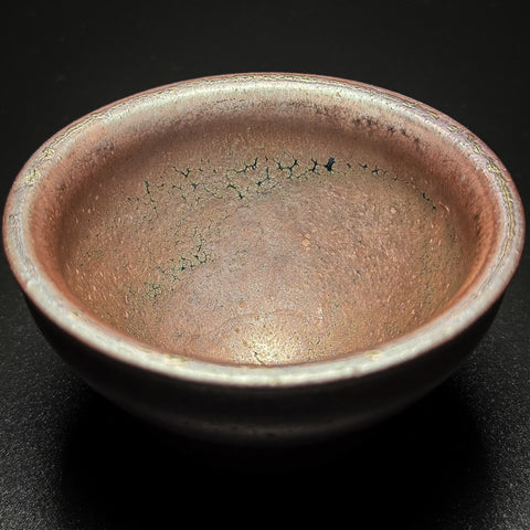 Vintage Wood Fired Jianzhan Teacup #06 60ml "Ghost Glaze"