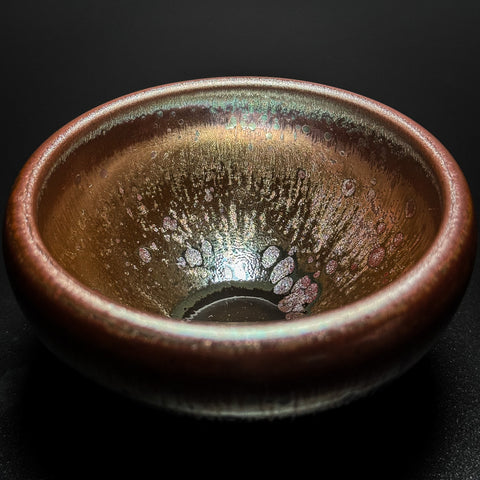 Vintage Wood Fired Jianzhan Teacup #16 80ml "Oil Drop"