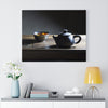 Teapot and Cup - Canvas Print