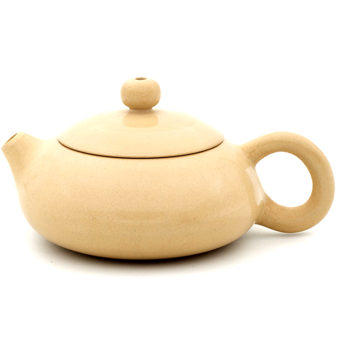 Polished White Jianshui Zitao Teapot - Bian Xishi Style - 110ml