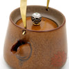 Brass Handled Glazed Clay Teapot 200ml