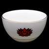 White Porcelain Tea Cups w/ Crimson Lotus Logo 40ml