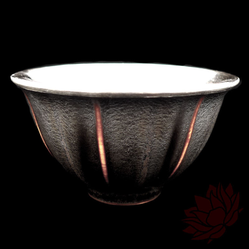 Handmade Silver Cup 50ml - Dark Texture