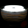 Handmade Silver Cup 60ml - Dark Ocean Wave Texture